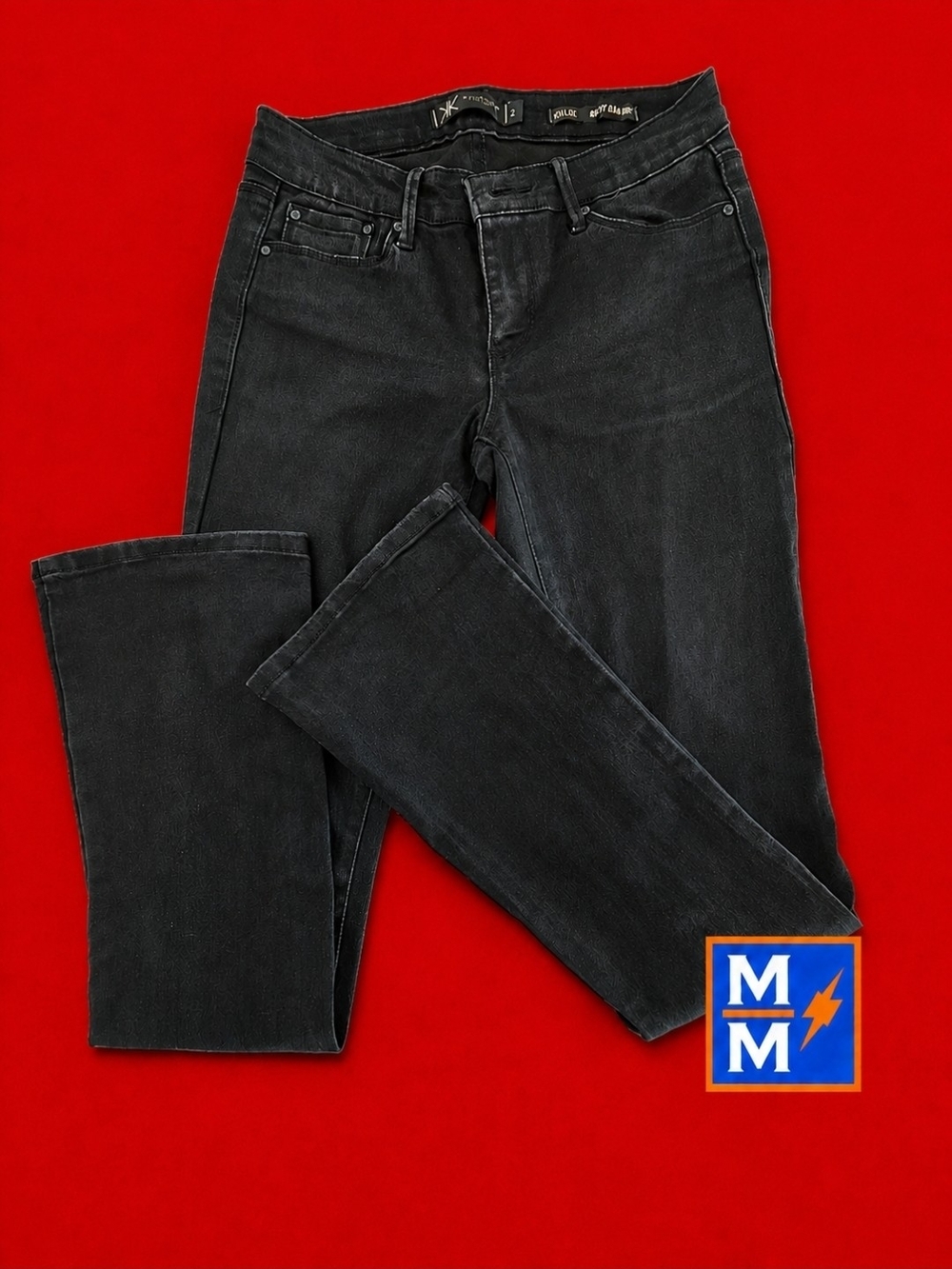 Kardashian Premium Denim Khloe Curvy Slim Boot Jeans Black Size 2